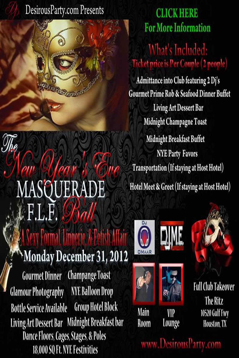 Houston New Years Eve Masquerade Party NYE Ritz Ultra Lounge Houston Dec 31, 2012 pic