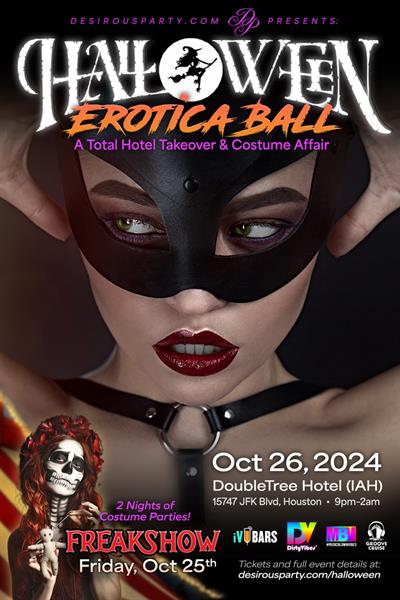 Fri, Oct 25, 2024 Halloween Erotica Ball- 21st Annual at Doubletree Hotel at IAH Airport Hotel Houston Texas