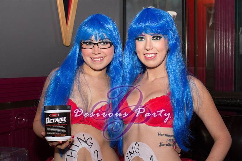 Thing 1 and Thing 2 sexy waitresses at the erotica ball. 