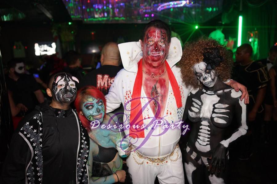 Elvis zombie at the Houston Halloween Erotica Ball. 