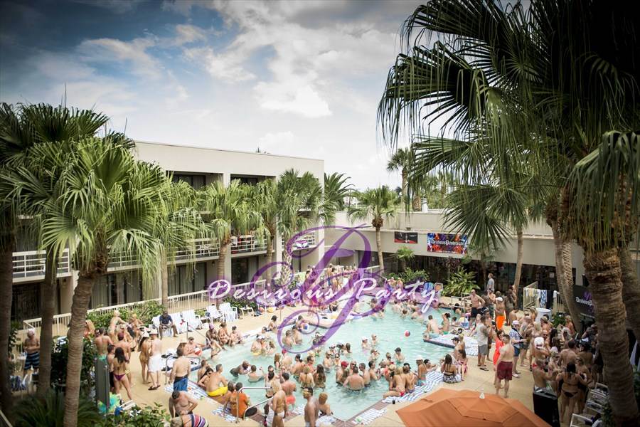 Great arial shot of one of the pool parties at Purgatory weekend in houston. 