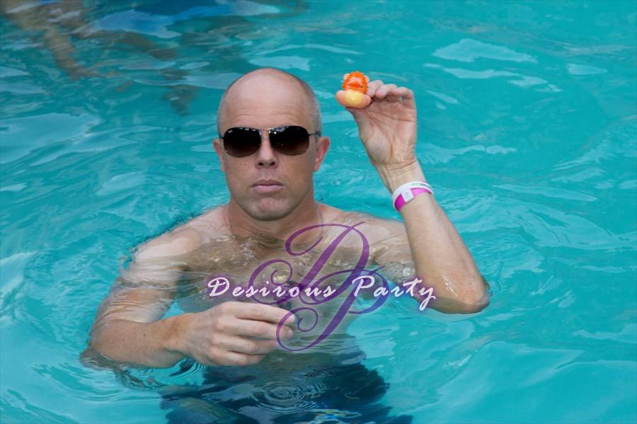 Adrenal with our infamous pool side duckies at Purgatory in Houston.