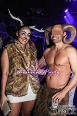 A deer and her ram at the halloween erotica ball. 