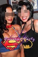 Supergirl and batwoman at this years halloween erotica ball.