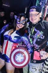 Female captain america at the Halloween Erotica Ball in Houston. 