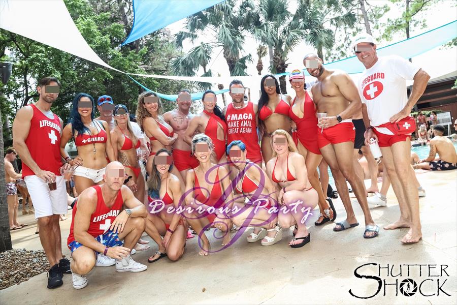 Lovely people dressed in Baywatch theme at Purgatory 2021