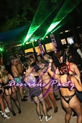 The crowd dancing on the pool deck at Purgatory 2011