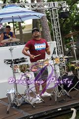 Great shot of Neel and Louis Dee of Drums of the Sun at the Disavowed Pool Party. 